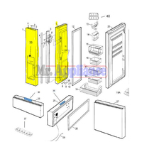 140053545277 Fridge Door Assembly Left Hand Electrolux Fridge