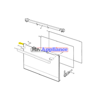 140173324025 Oven Door Panel Outer Westinghouse Oven/Stove